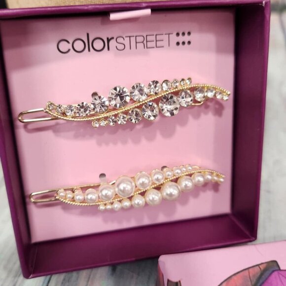 Color Street Diamond and Pearl Hair Clips - Picture 2 of 4